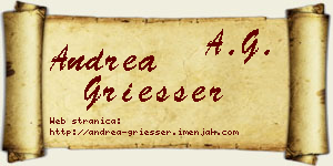 Andrea Griesser vizit kartica